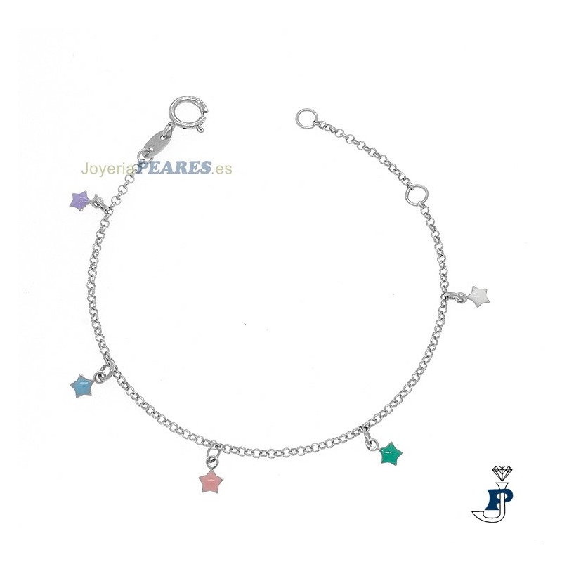 Pulsera fabricada en Plata de 1ª Ley para niña. - 8.PP10093