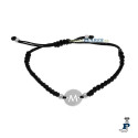 Pulsera macramé con Inicial fabricada en acero. - 183.230001INIC