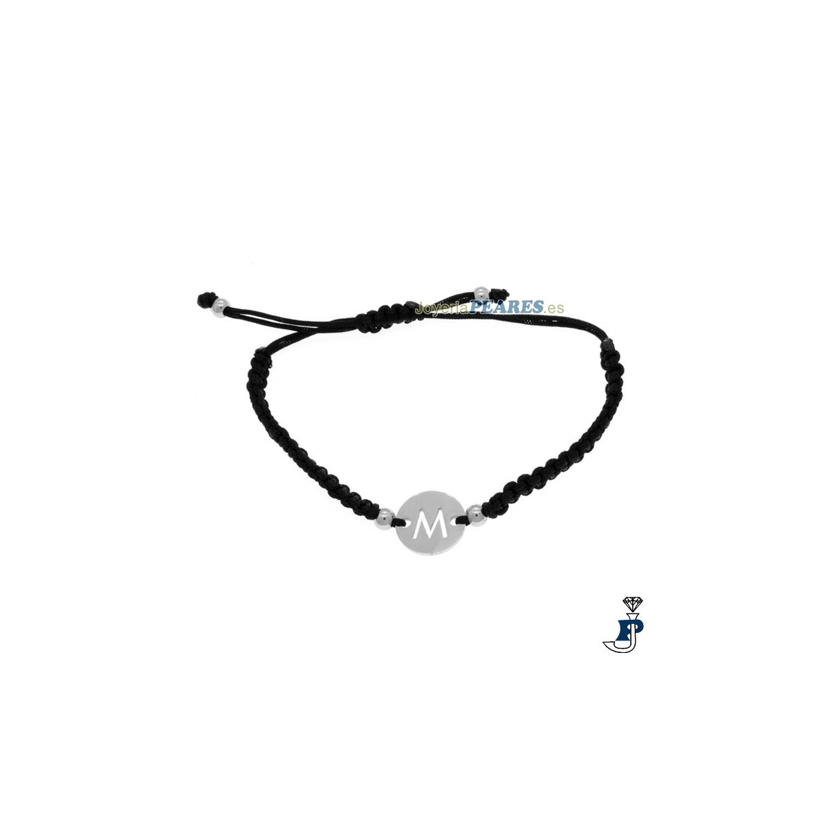Pulsera macramé con Inicial fabricada en acero. - 183.230001INIC