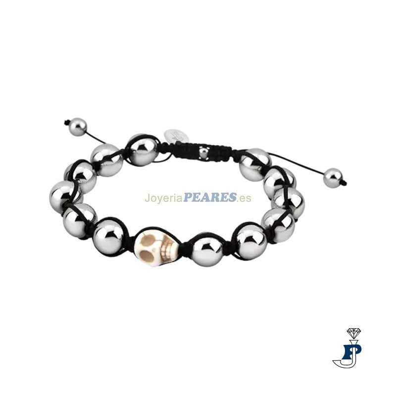 Pulsera acero y macramé de LOTUS STYLE. - LS3019/2/2