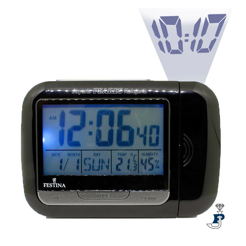 Despertador digital Festina, con poyección de hora. - FD0060/E