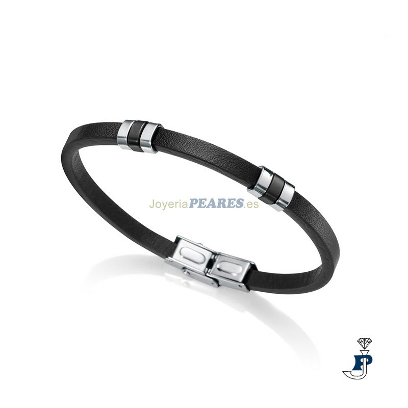 Pulsera de VICEROY en cuero y acero. - 6459P01010