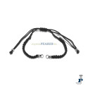 Pulsera macramé Ng y bolitas fabricadas en acero. - 183.24990008