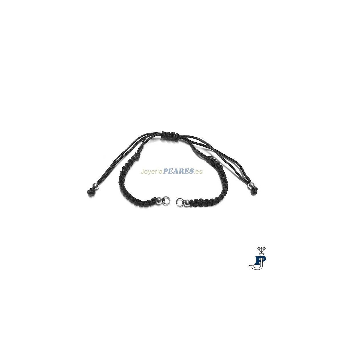 Pulsera macramé Ng y bolitas fabricadas en acero. - 183.24990008