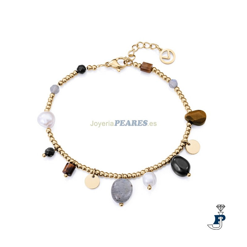 Pulsera de VICEROY FASHION fabricada en acero con baño de Oro. - 14200P01012