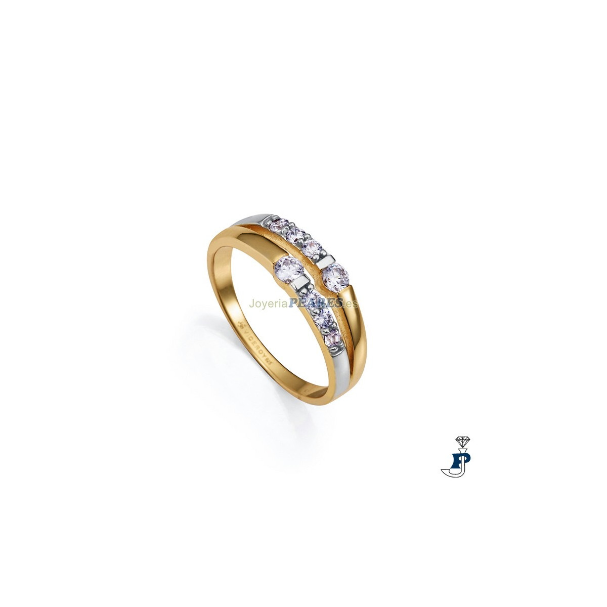 Sortija de VICEROY JEWELS Fabricado en Plata con un baño de Oro. - 9136A018-30
