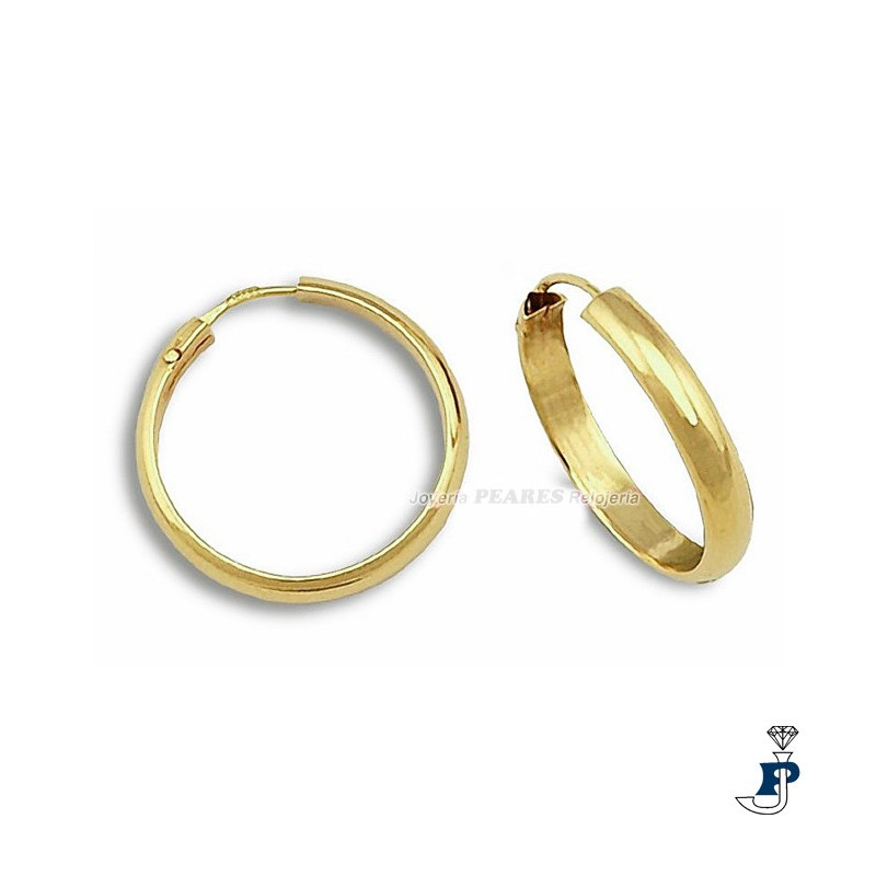 Pendientes aro en Oro de 1ª Ley. - 181.7013