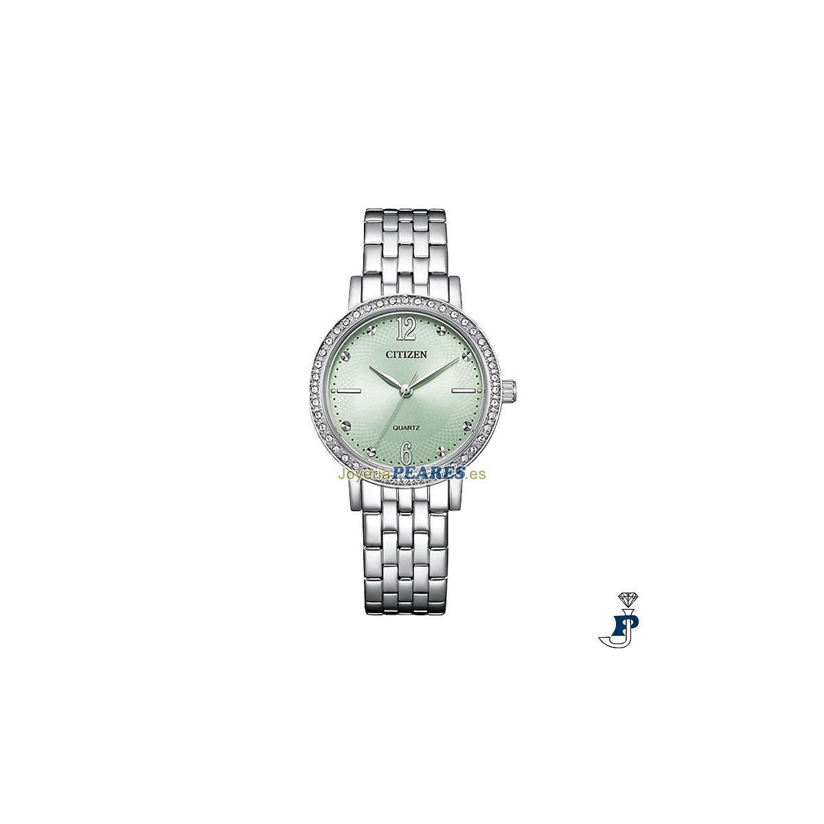 Reloj Citizen en acero con circonitas. - EL3100-55X