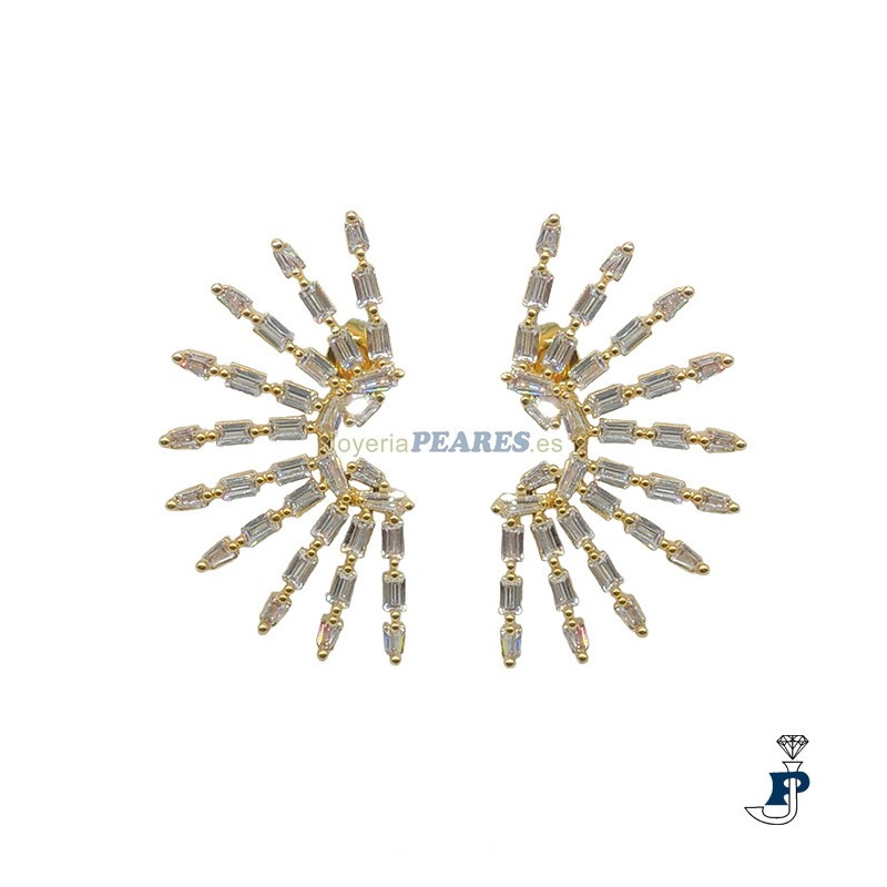Pendientes IVOIRE fabricados en metal con un baño de Oro. - Z2015794/D