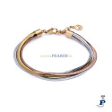 Pulsera tricolor de VICEROY FASHION en acero con un baño de Oro. - 75369P01019