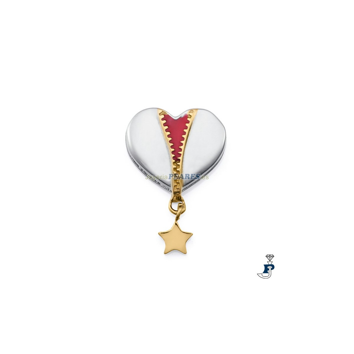 Abalorio para montar en pulsera personalizable de VICEROY fabricado en acero con un baño de Oro. - 14239M01000