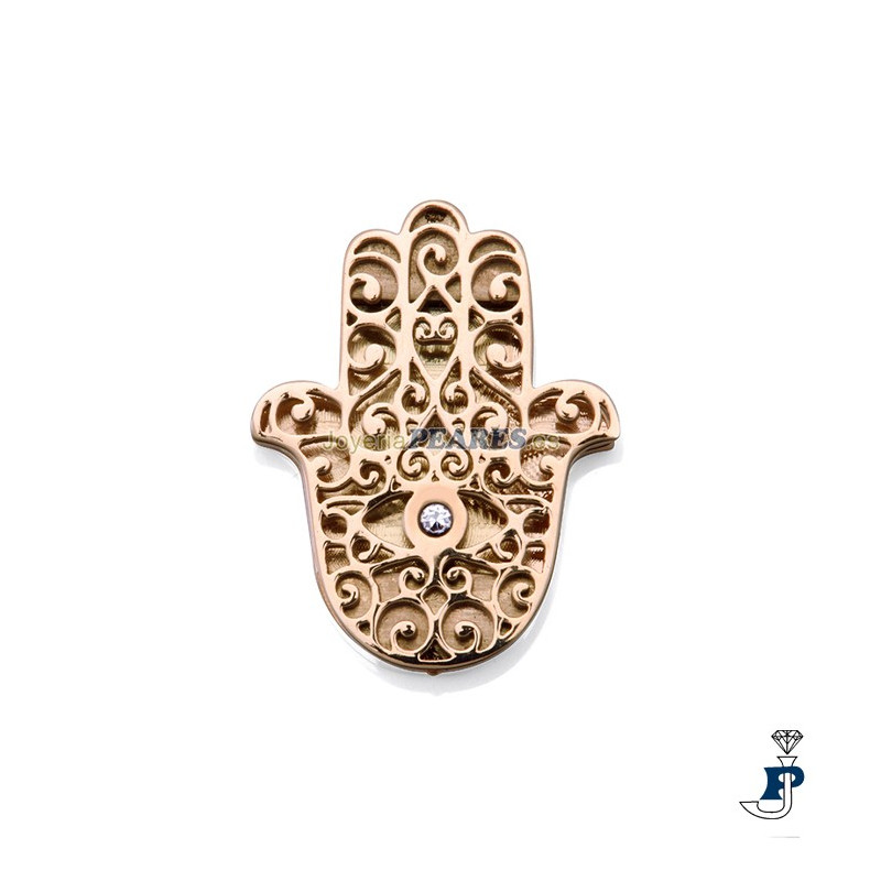 Abalorio para montar en pulsera personalizable de VICEROY fabricado en acero con un baño de oro Rosa. - 14246M01000