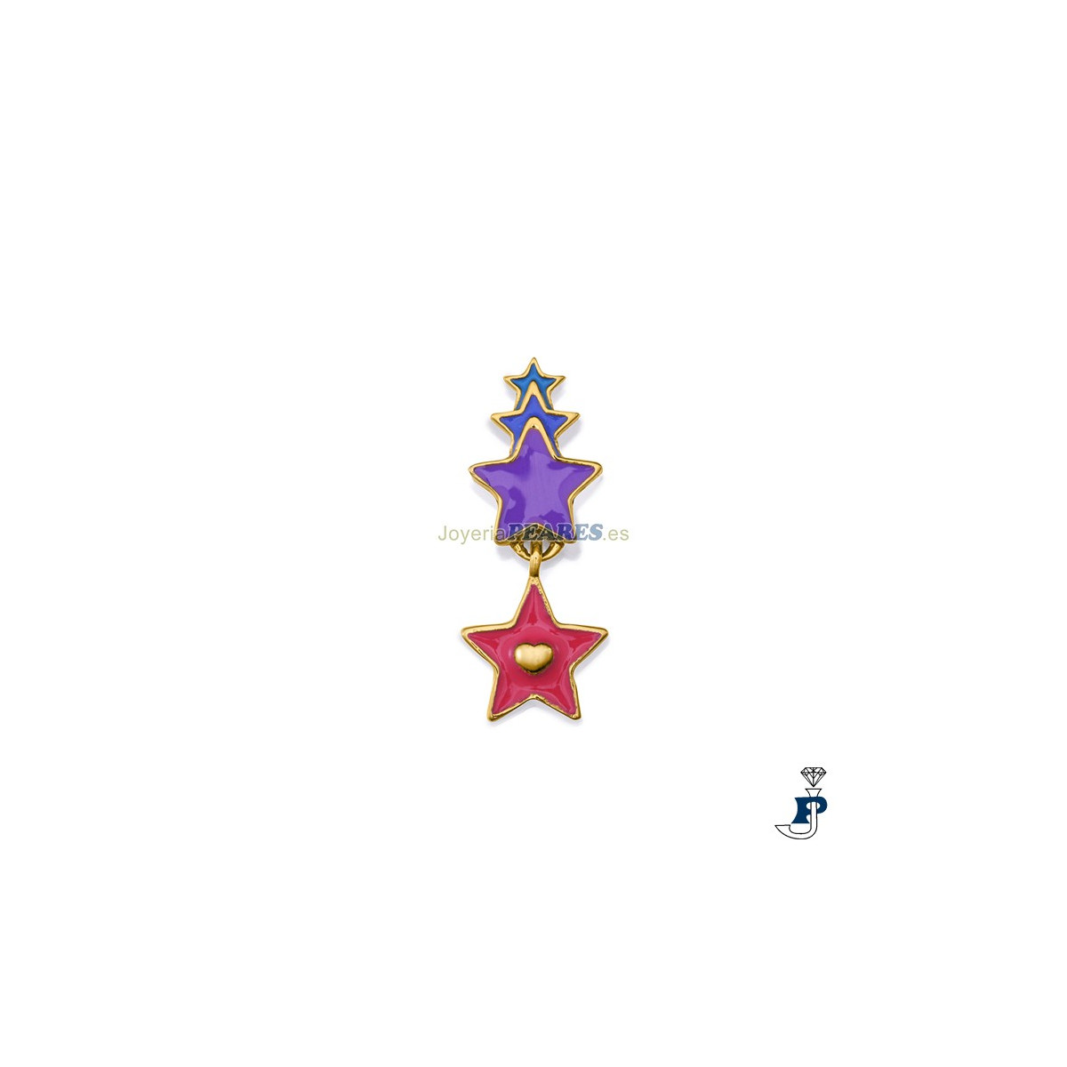 Abalorio para montar en pulsera personalizable de VICEROY fabricado en acero con un baño de Oro. - 14249M01012