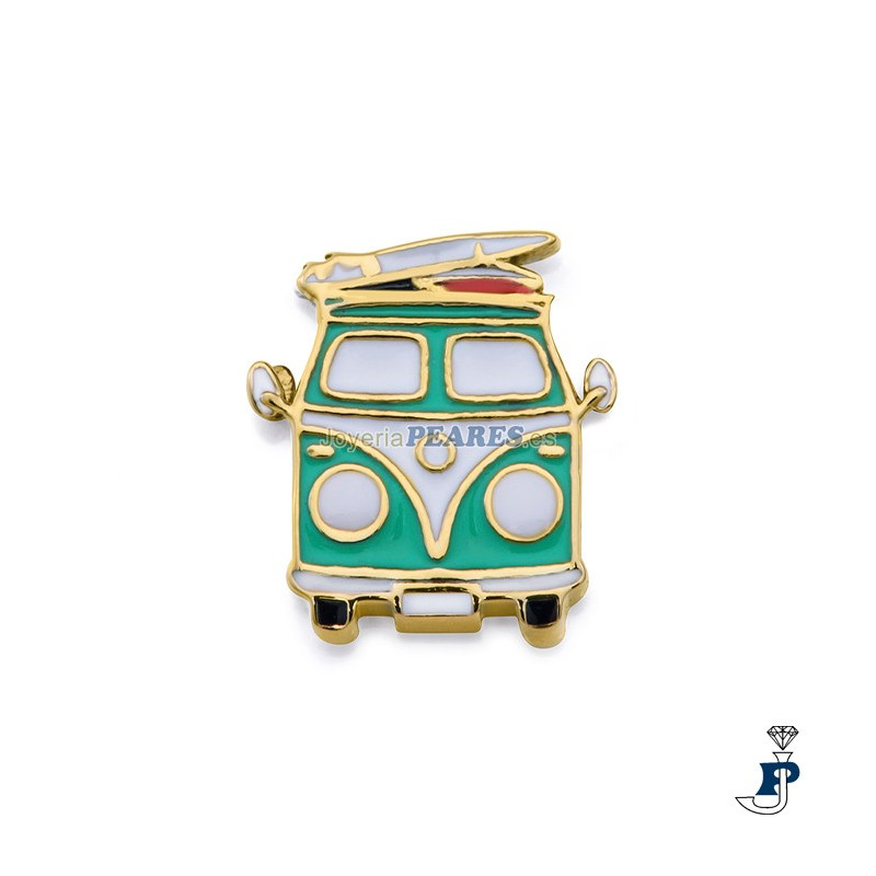 Abalorio para montar en pulsera personalizable de VICEROY fabricado en acero con un baño de Oro. - 14252M01012