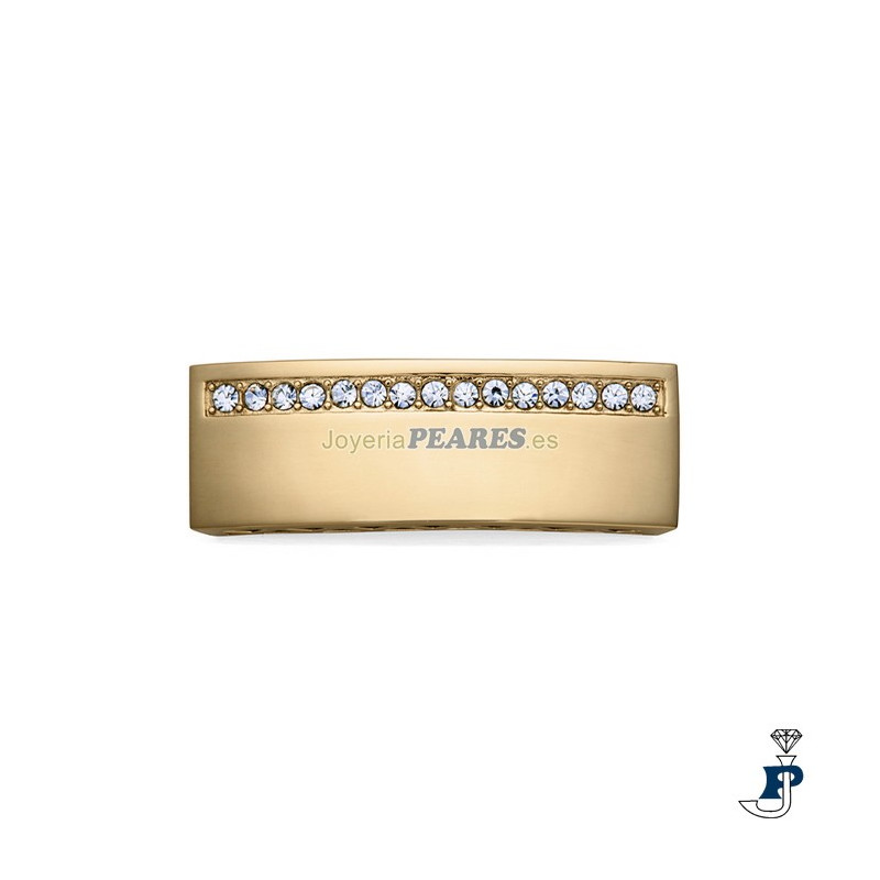 Abalorio para montar en pulsera personalizable de VICEROY fabricado en acero con un baño de Oro. - 14255M01012