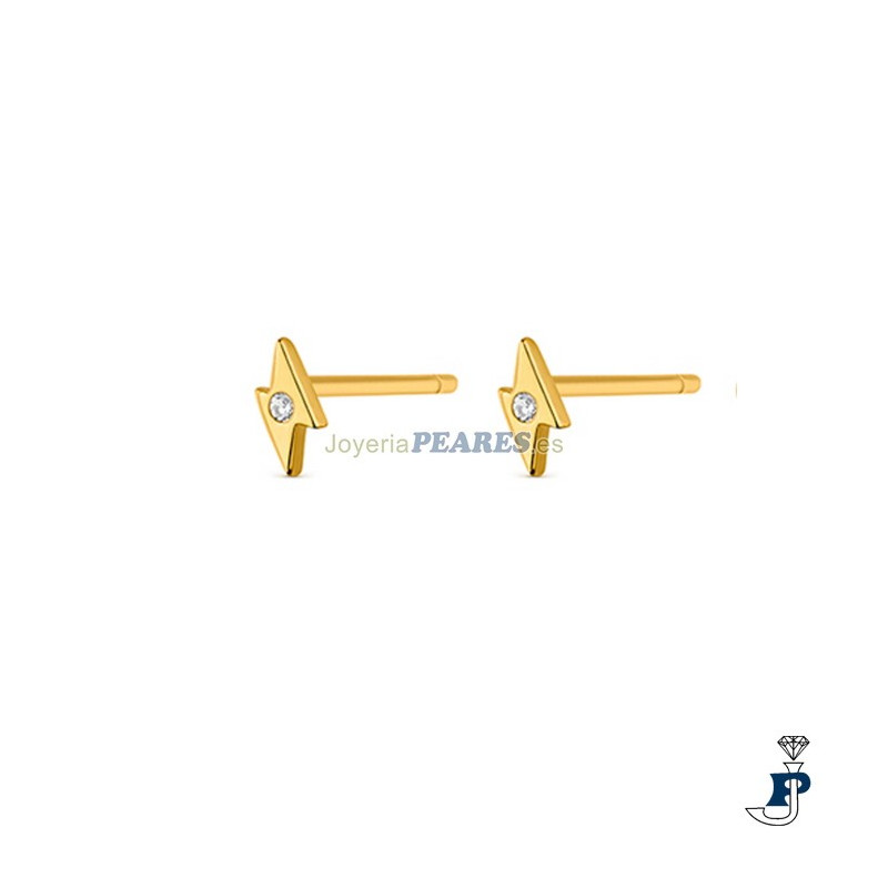 Pendientes de Promojoya en Plata con un baño de Oro. - 162.9111454/R