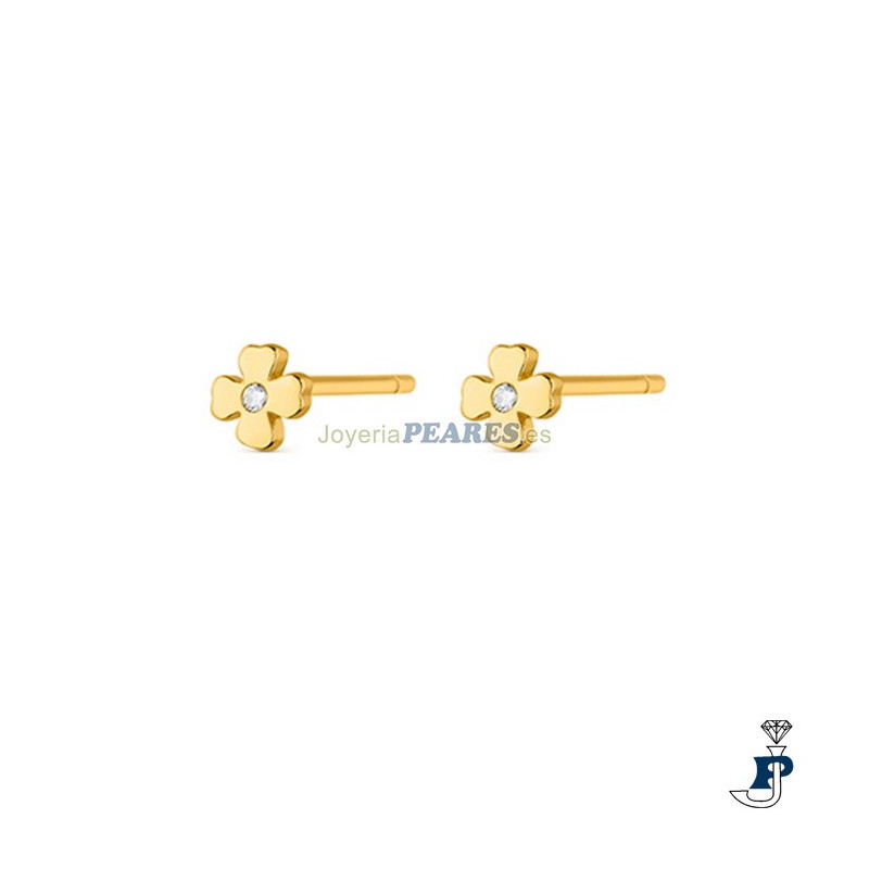 Pendientes de Promojoya en Plata con un baño de Oro. - 162.9111454/F