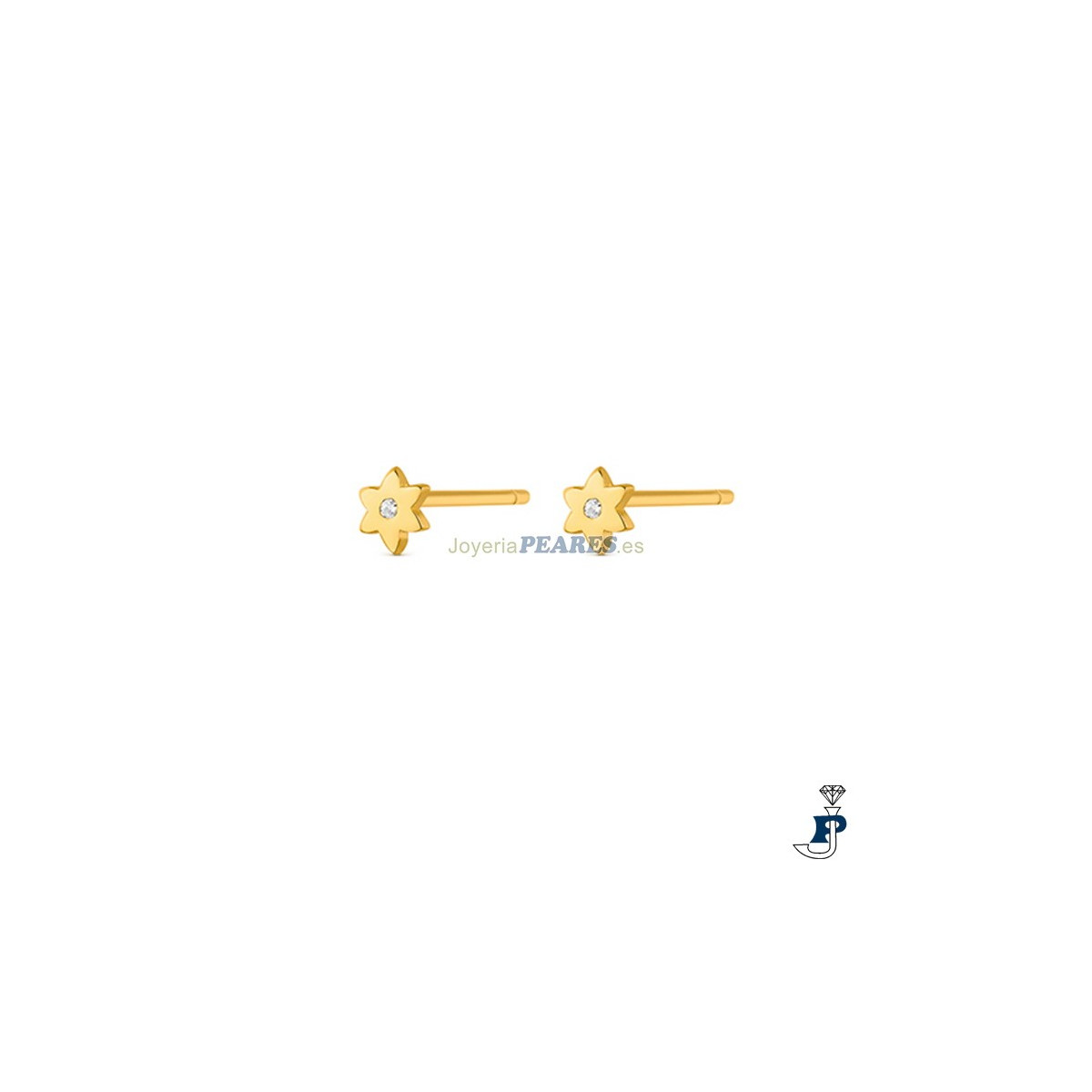 Pendientes de Promojoya en Plata con un baño de Oro. - 162.9111454/E