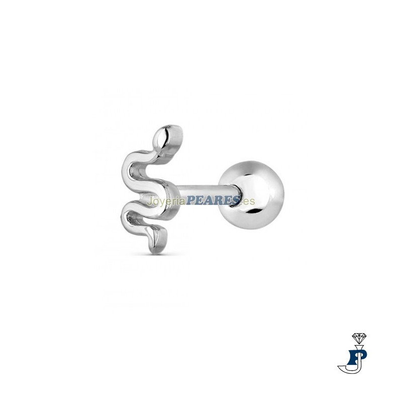 Piercing de PROMOJOYA fabricado en Plata de 1ª Ley rodinado. - 162.9122574