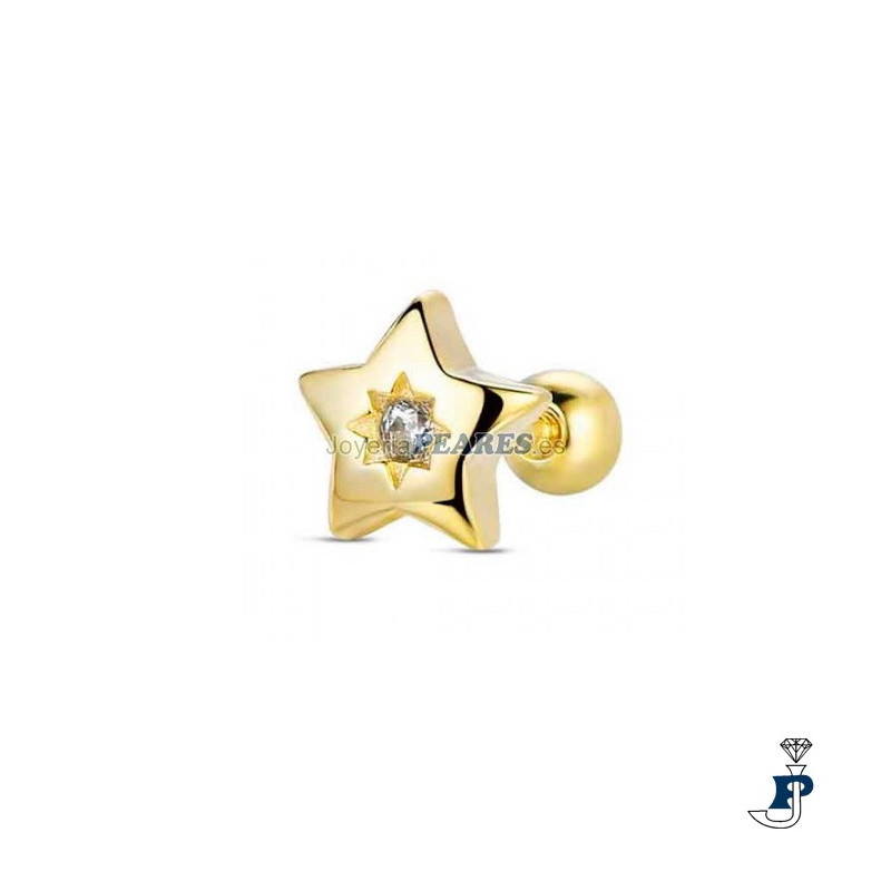 Piercing de PROMOJOYA fabricado en Plata de 1ª Ley bañado en oro. - 162.9121896