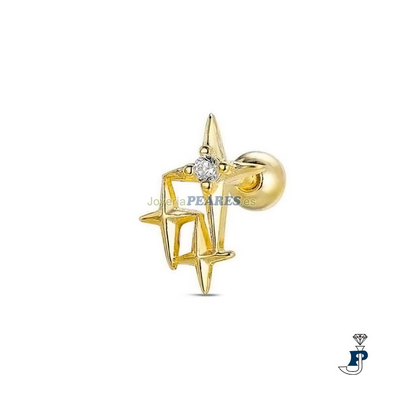 Piercing de PROMOJOYA fabricado en Plata de 1ª Ley bañado en oro. - 162.9121878