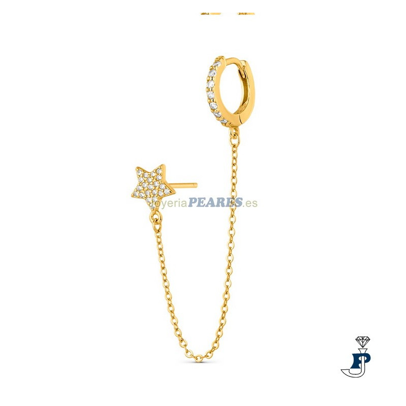Pendientes Ear cuff de PROMOJOYA en Plata con un baño de Oro. - 162.9112625
