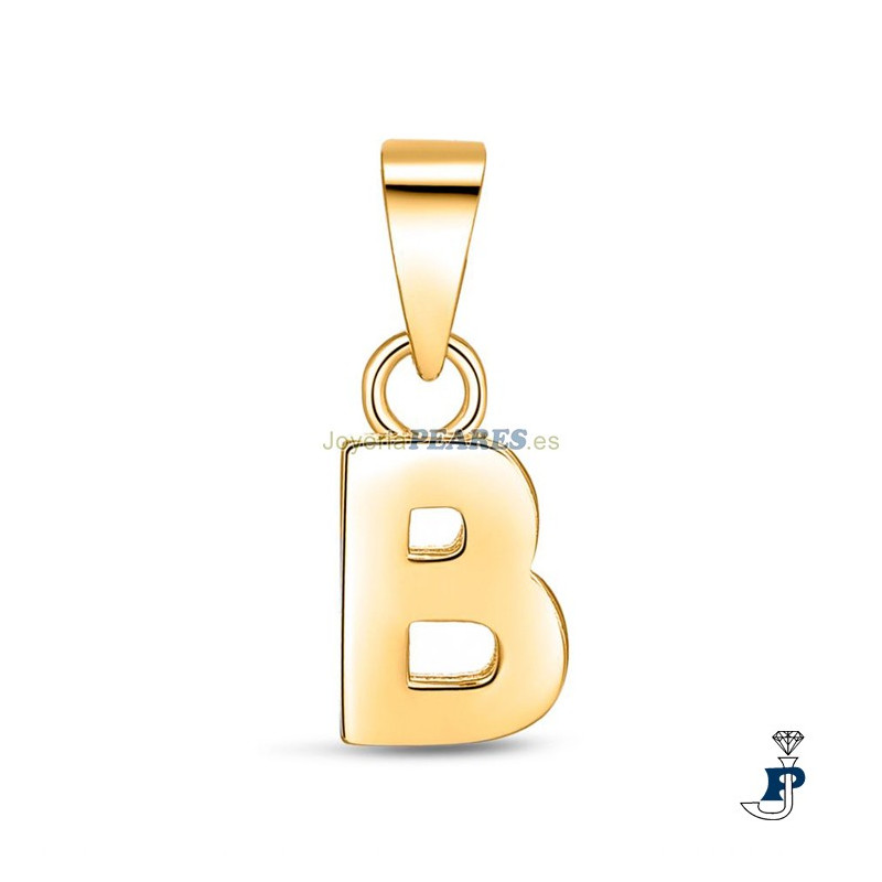 Colgante de PROMOJOYA  inicial (B) en Plata con un baño de Oro. - 162.9117022