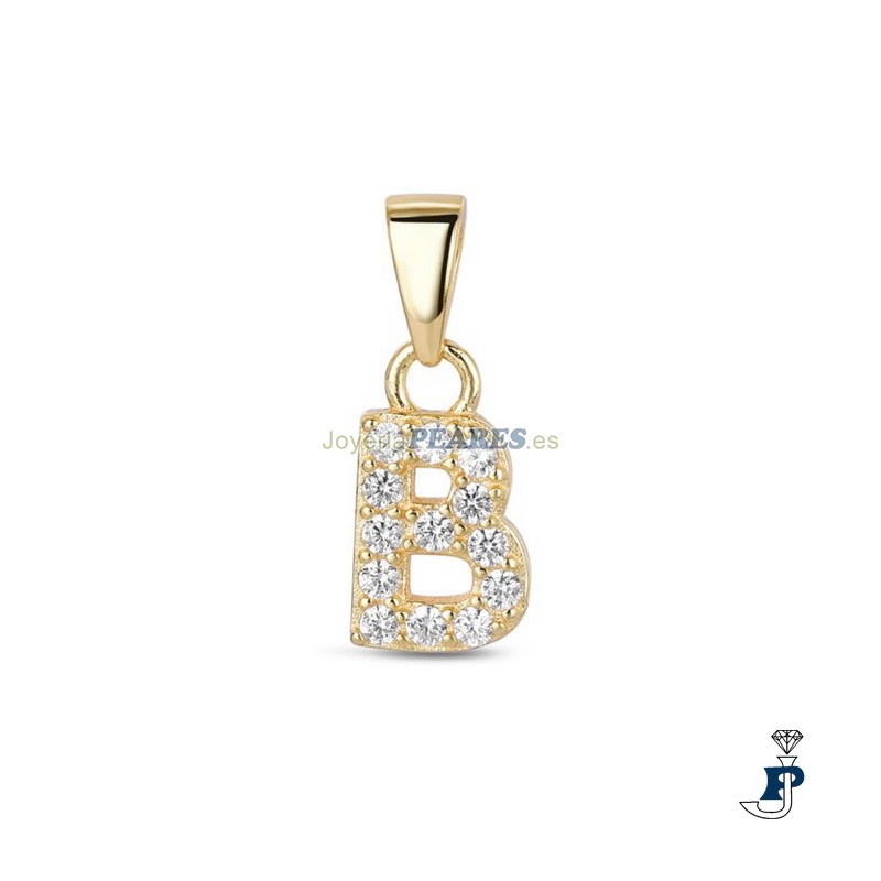 Colgante de PROMOJOYA  inicial (B) en Plata con un baño de Oro. - 162.9117047