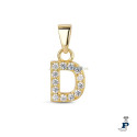 Colgante de PROMOJOYA  inicial (D) en Plata con un baño de Oro. - 162.9117049