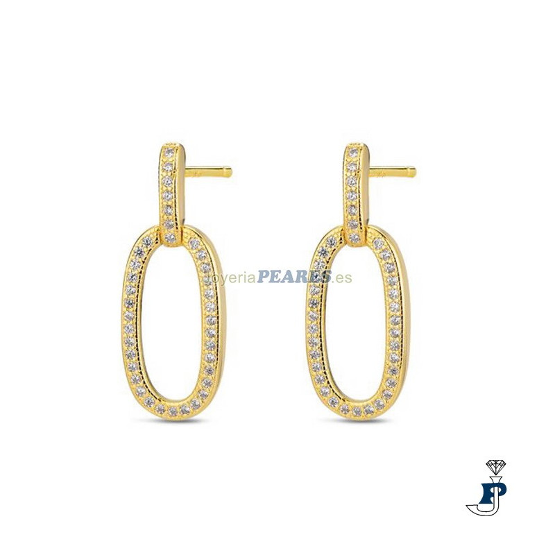 Pendientes de PROMOJOYA en Plata con un baño de Oro. - 162.9117619