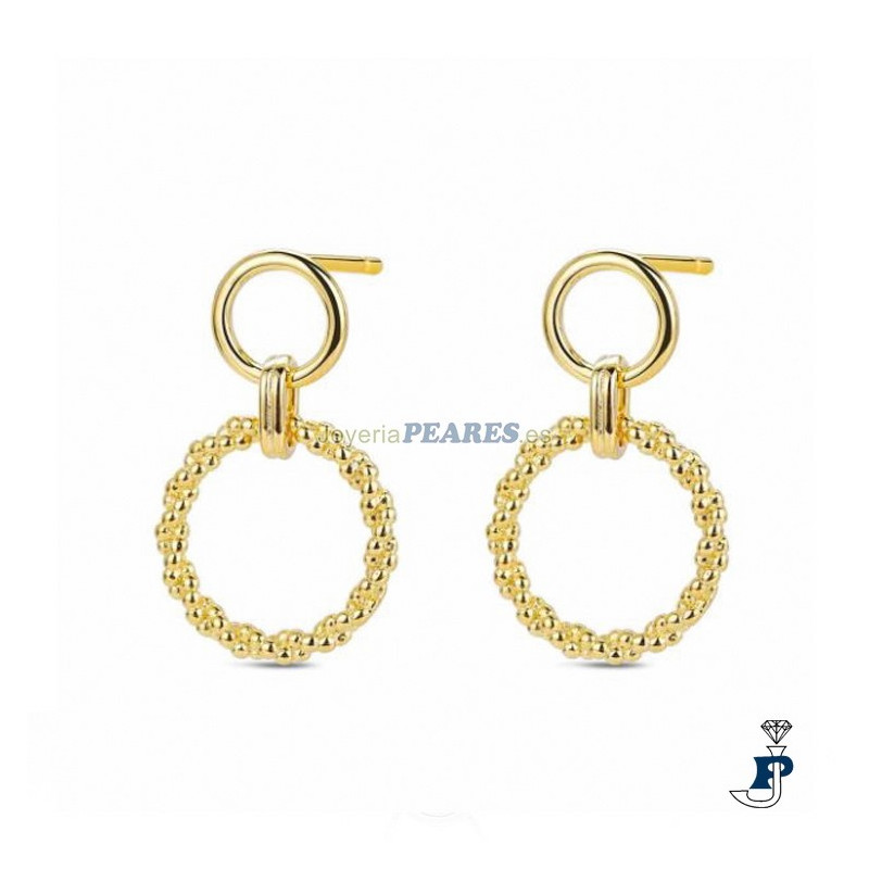 Pendientes PROMOJOYA en plata con un baño de Oro. - 162.9118284