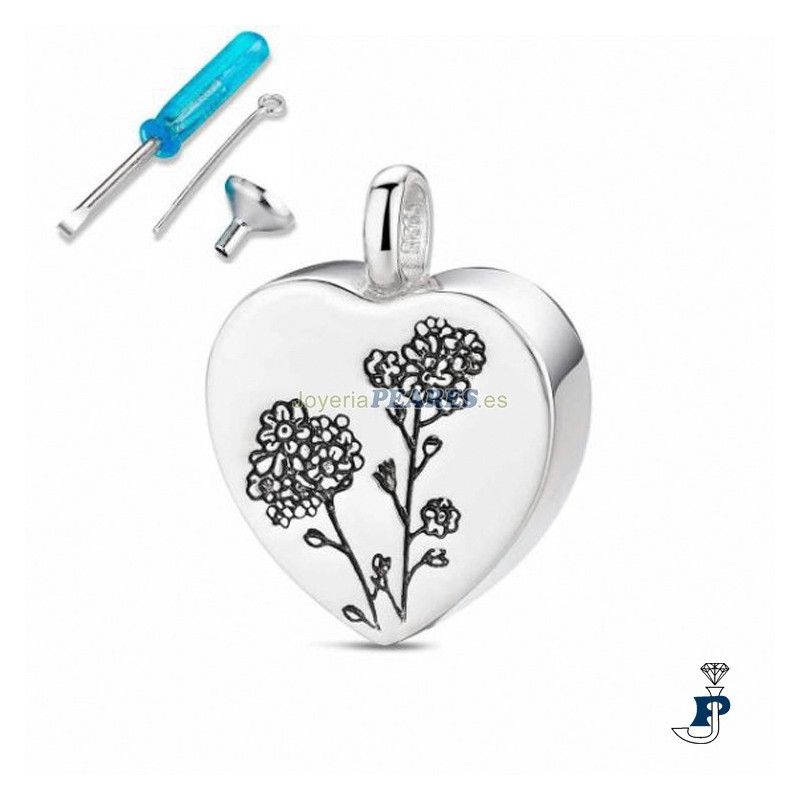 Colgante de PROMOJOYA 'guarda cénizas' fabricado en Plata de 1ª Ley(925 mls). - 162.9118550