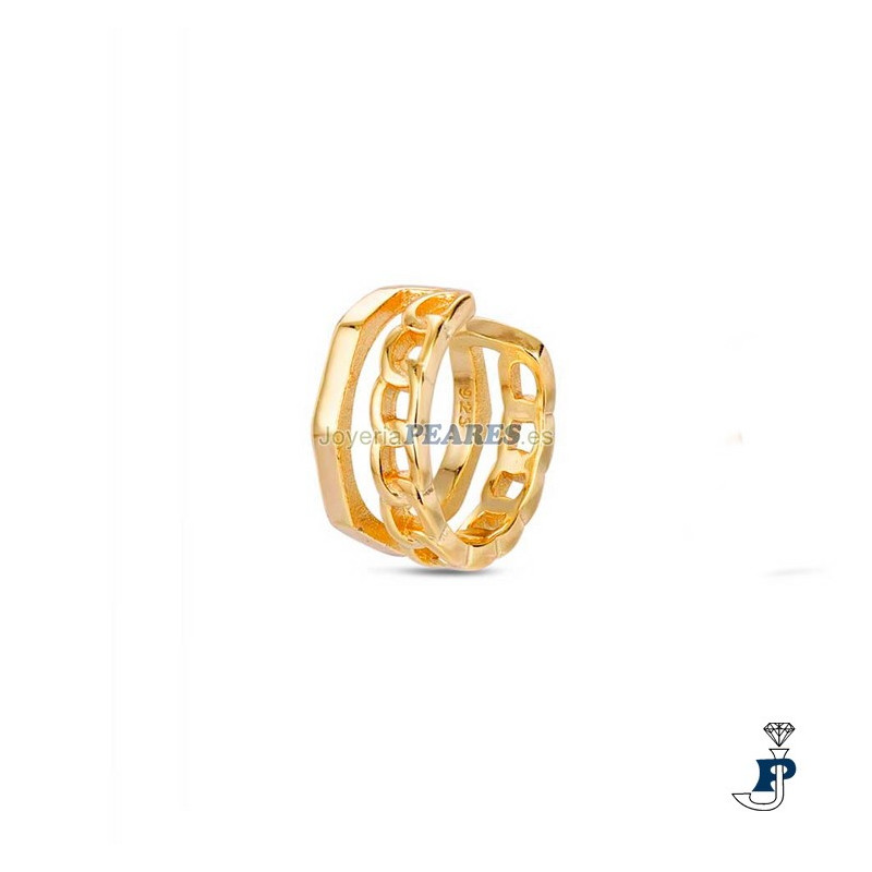 Pendiente de PROMOJOYA fabricados en Plata de 1ª  Ley con baño de Oro. - 162.9117257