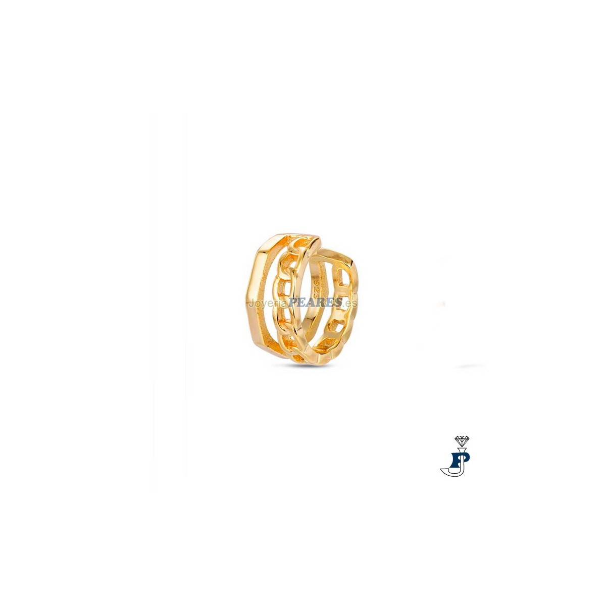 Pendiente de PROMOJOYA fabricados en Plata de 1ª  Ley con baño de Oro. - 162.9117257