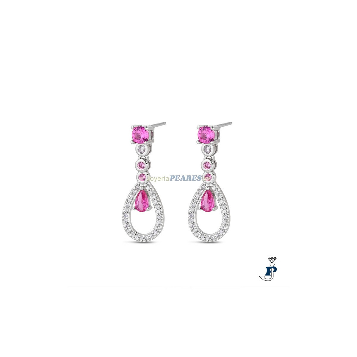 Pendientes PROMOJOYA en plata de 1ª Ley (925 mls). - 162.9120806