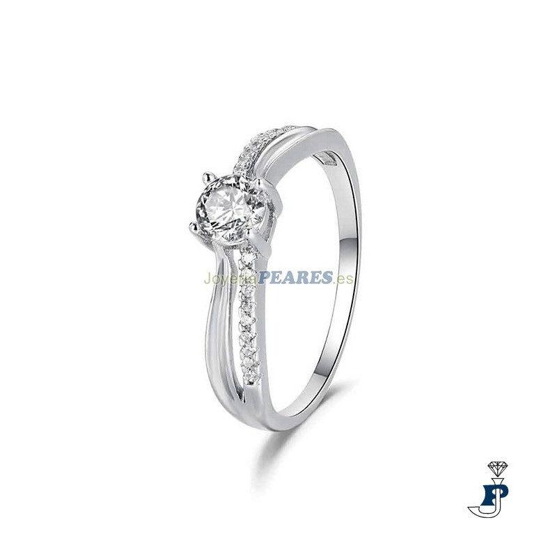 Sortija de PROMOJOYA fabricada en Plata de 1ª Ley(925mls). - 162.9121356