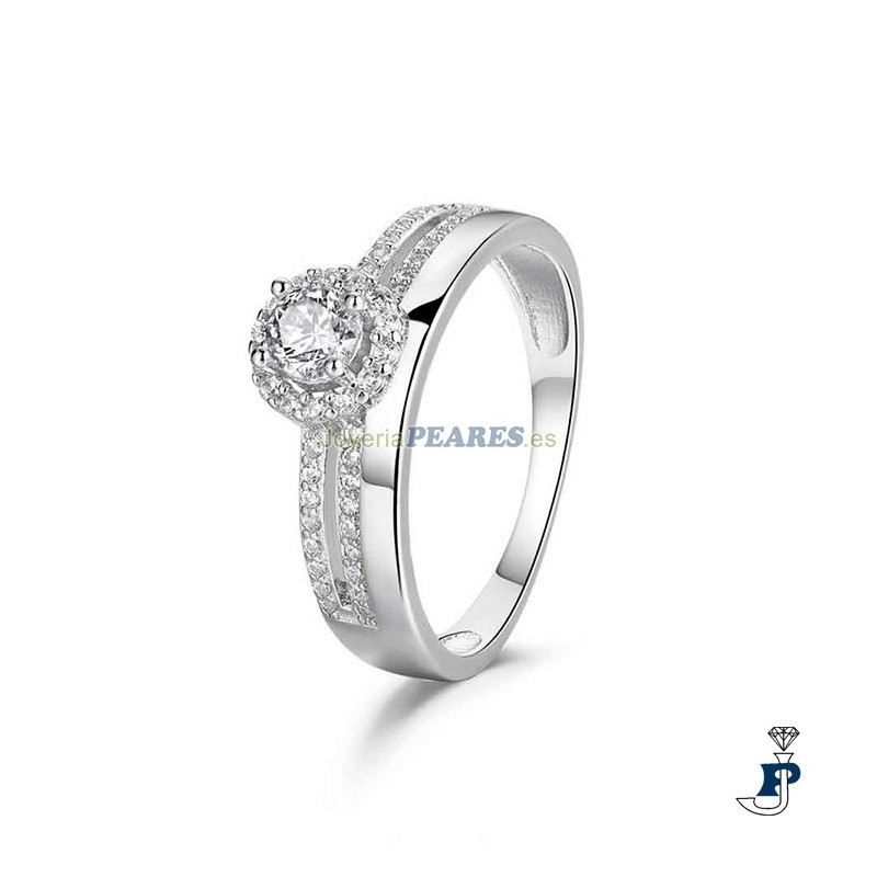 Sortija de PROMOJOYA fabricada en Plata de 1ª Ley(925mls). - 162.9121362