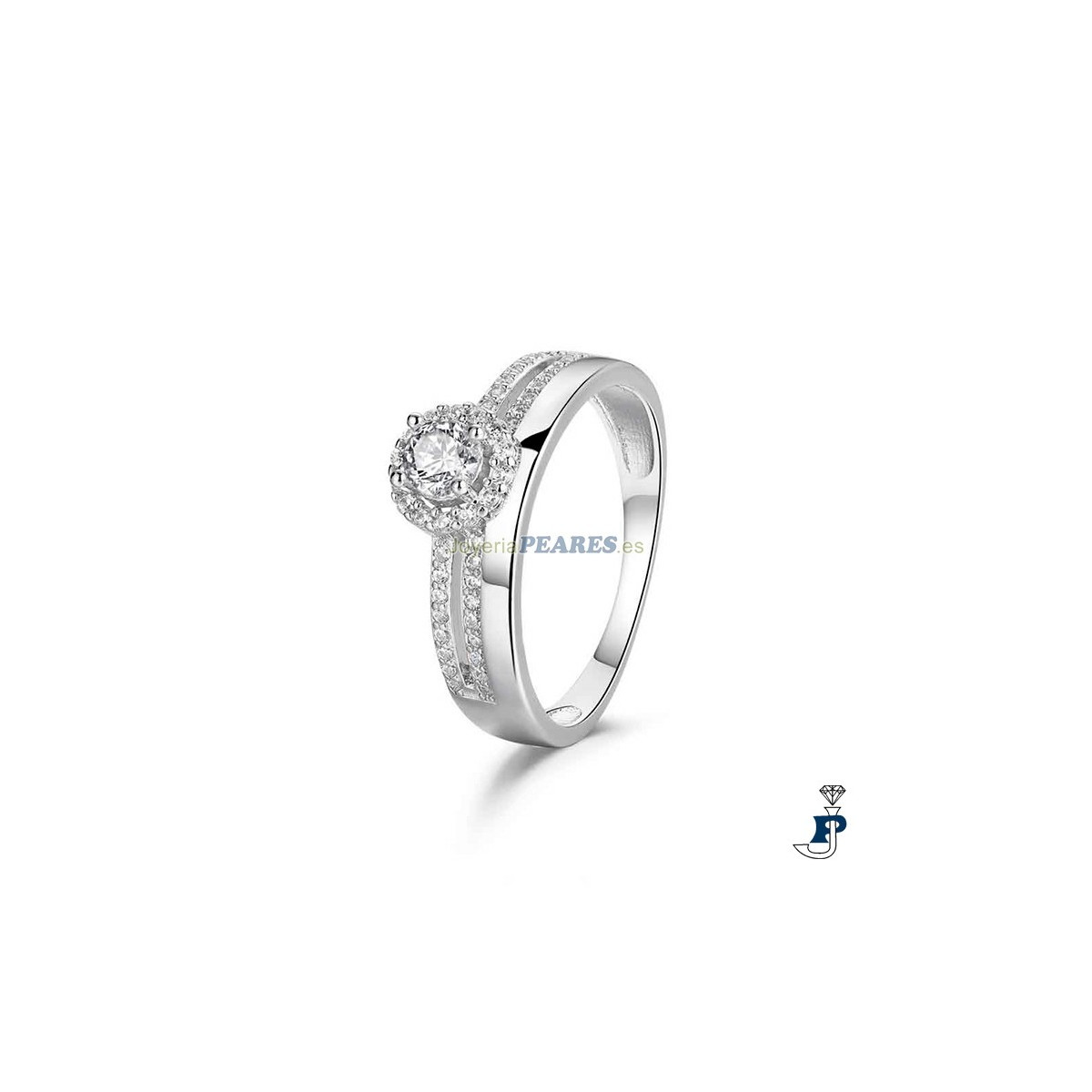Sortija de PROMOJOYA fabricada en Plata de 1ª Ley(925mls). - 162.9121362