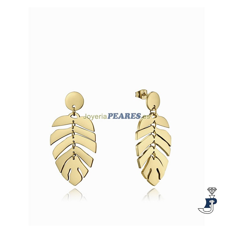 Pendientes de VICEROY fabricados en acero bañado en Oro. - 15137E01012