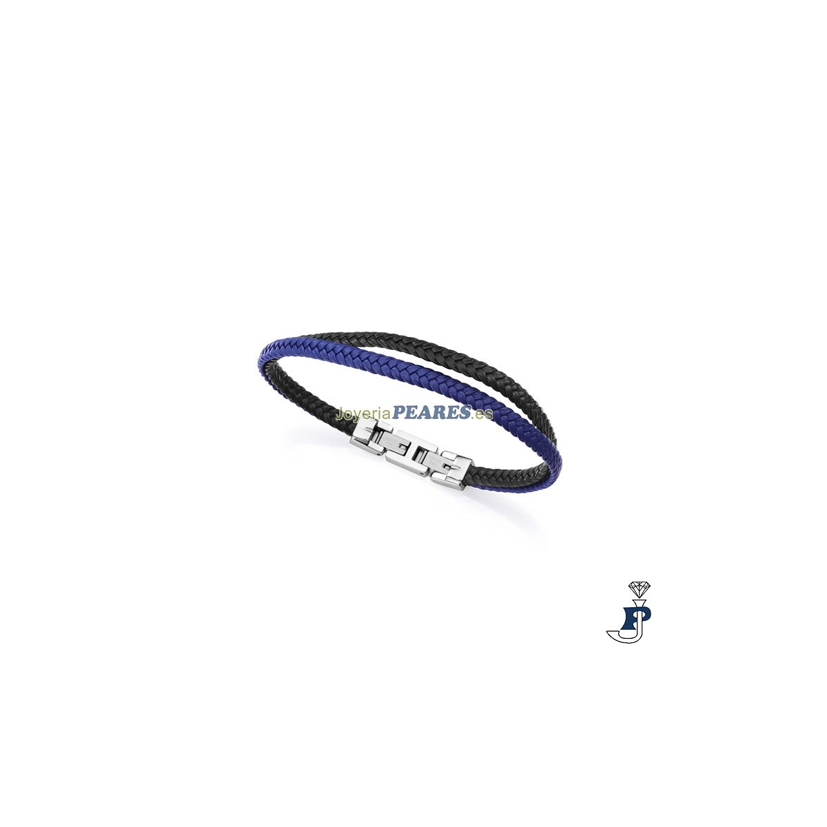 Pulsera de VICEROY fabricada en piel y acero para hombre. - 15168P01013