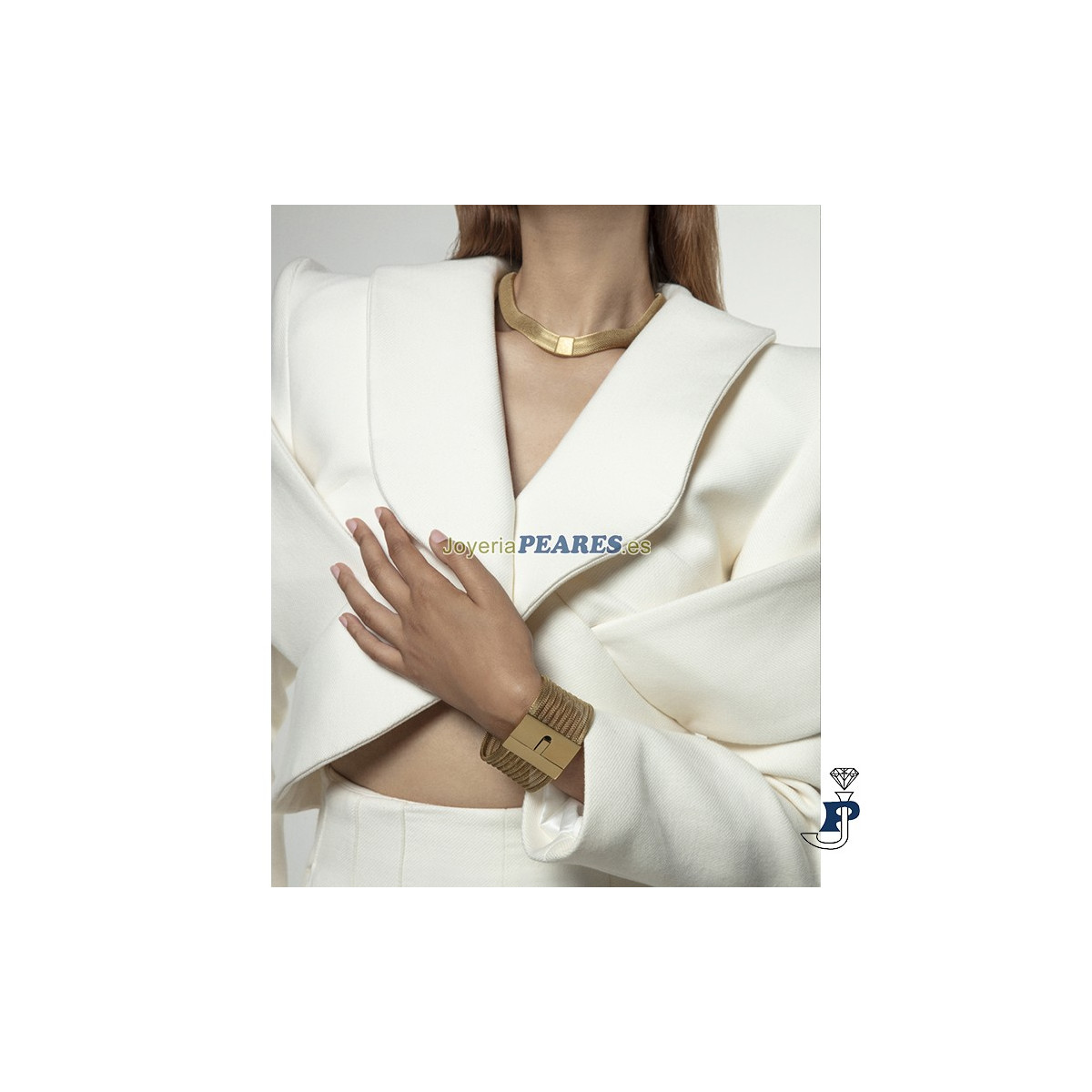Brazalete de VICEROY en acero IP Dorado. - 14193P01012