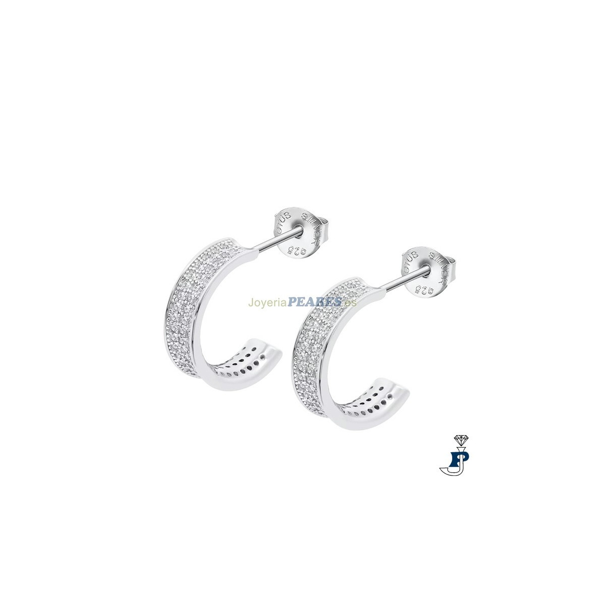 Pendientes de LOTUS SILVER en Plata de 1ª Ley. - LP3829-4/1