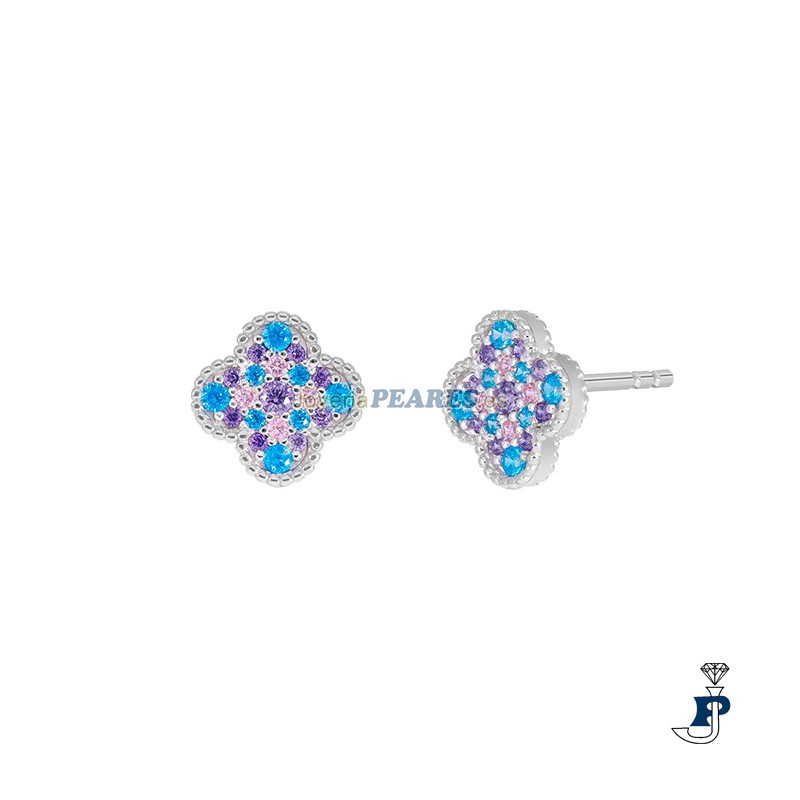 Pendientes de MAREA fabricados en Plata de 1ª Ley rodiada. - D02801/BL