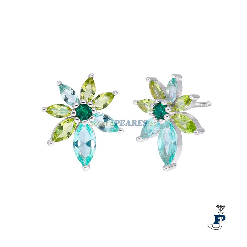 Pendientes de MAREA fabricados en Plata de 1ª Ley rodiada. - D02801/BN