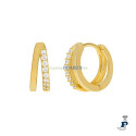 Pendientes de MAREA fabricados en Plata de 1ª Ley con baño en oro. - D03801/AR