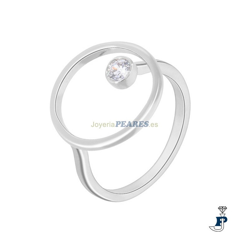 Sortija de MAREA fabricada en Plata de 1ª Ley rodiada. - D03806/AP16