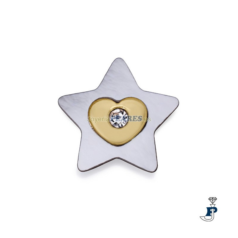 Abalorio para montar en pulsera personalizable de VICEROY fabricado en acero con un baño de Oro - 14106M01012