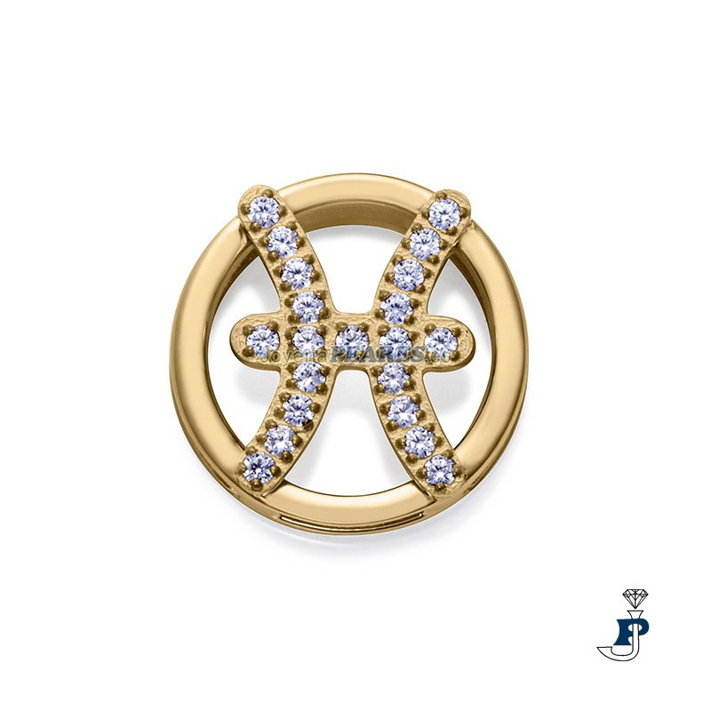Motivo horóscopo para montar en pulsera personalizable  de VICEROY fabricada en acero con un baño de Oro. - 14271M01012P