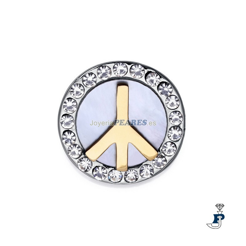 Abalorio para montar en pulsera personalizable de VICEROY fabricado en acero con un baño de Oro. - 14104M01000
