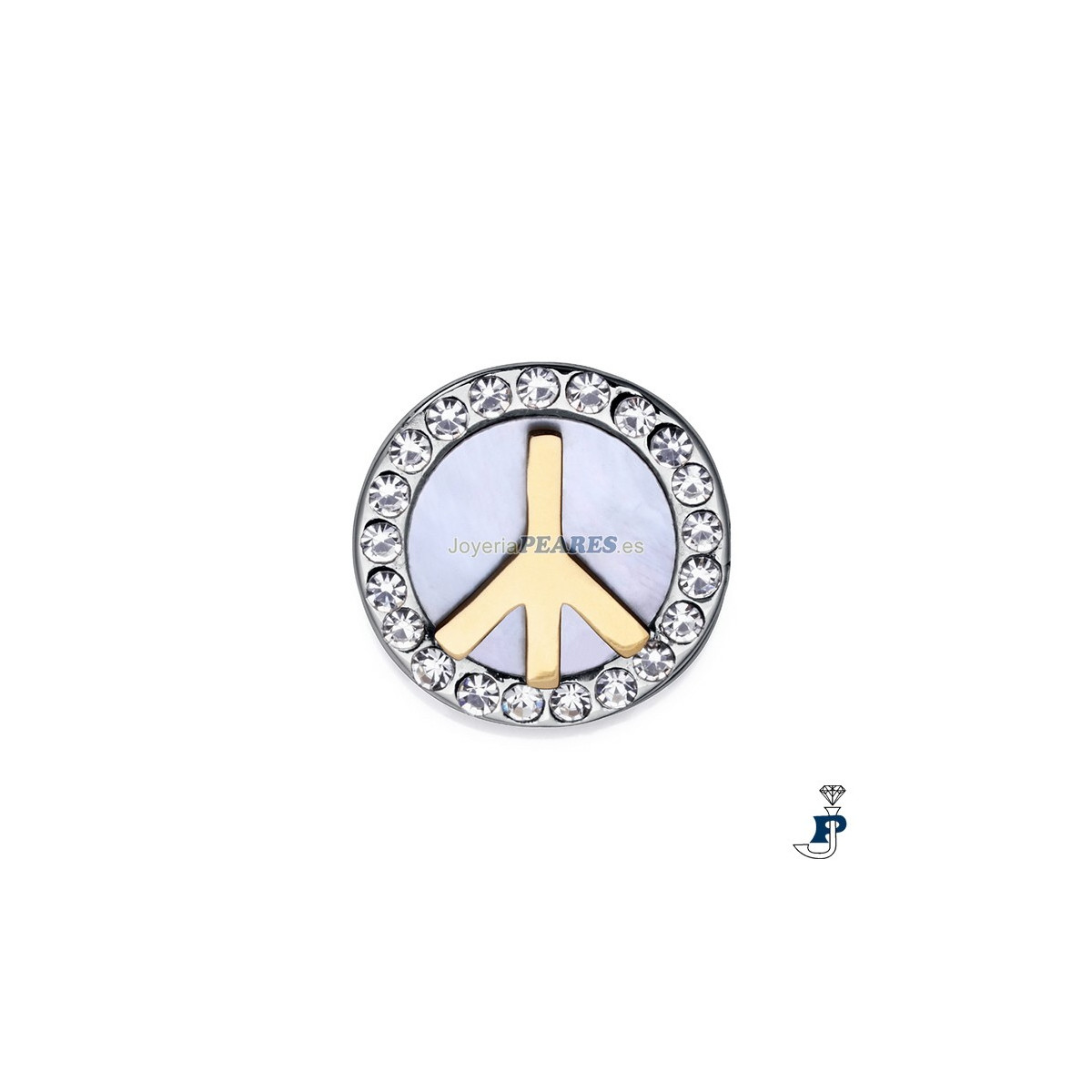 Abalorio para montar en pulsera personalizable de VICEROY fabricado en acero con un baño de Oro. - 14104M01000